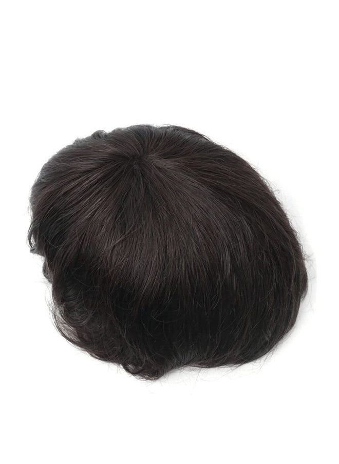 YANAHAIR - Toupee for Men men hair pieces Mens Toupee Human Hair Replacement System mens lace hairpiece 100% European Real Human Hair Men Breathable Fine French Lace Hair System (#1B Off Black, 8x10) - Image 1