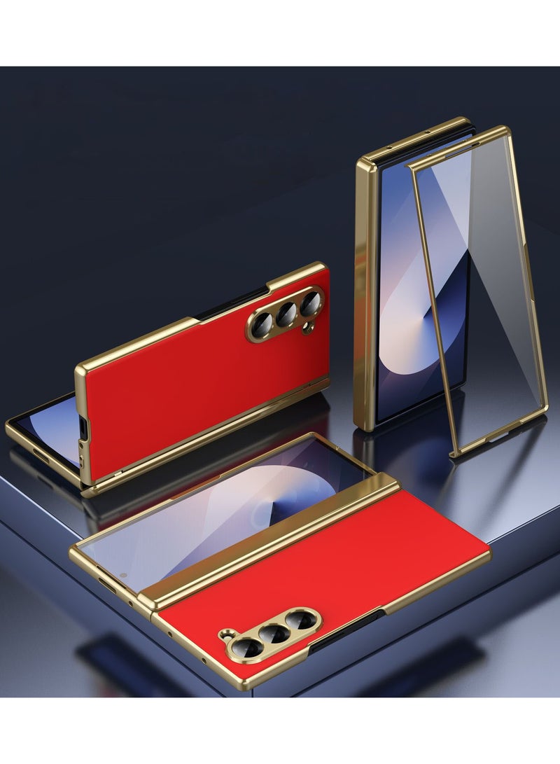 general Samsung Galaxy Z Fold 7 Case with Integrated Tempered Glass Screen Protector Zipper Protector Full Cover Slim PC Hard Shell for Z Fold 7 - Image 1