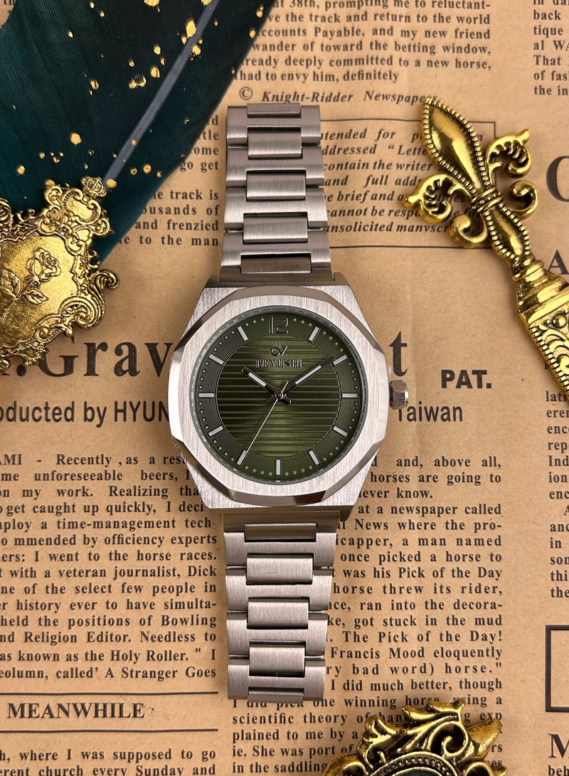 ديفوشي ساعة يد رجالية فاخرة ستانلس ستيل مقاومة للماء – ماركة ديفوشي - Image 3