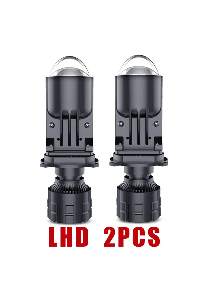 مصابيح أمامية H4/9003/HB2 عالية/منخفضة عدد 2، يسار، عدسة H4، 160 واط، 90000 لومن، مصابيح سيارة صغيرة بعدسة LED 9003 HIB2