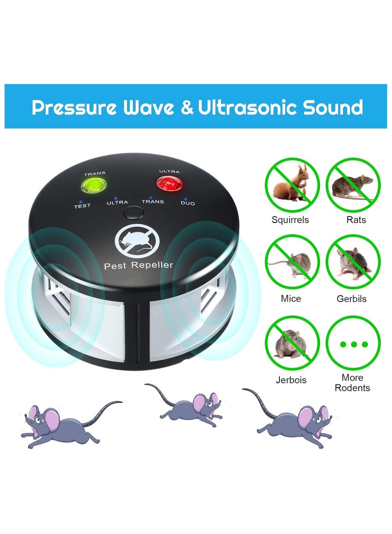 عام مزيل حشرات بالموجات الفوق صوتية، مزيل سنجاب بزاوية 360 درجة، منعش حشرات ضغطي 3 في 1، مزيل إلكتروني للحشرات لمنع السنجاب، الفئران، الجرذان، القوارض، للاستخدام داخل المنزل. - Image 3