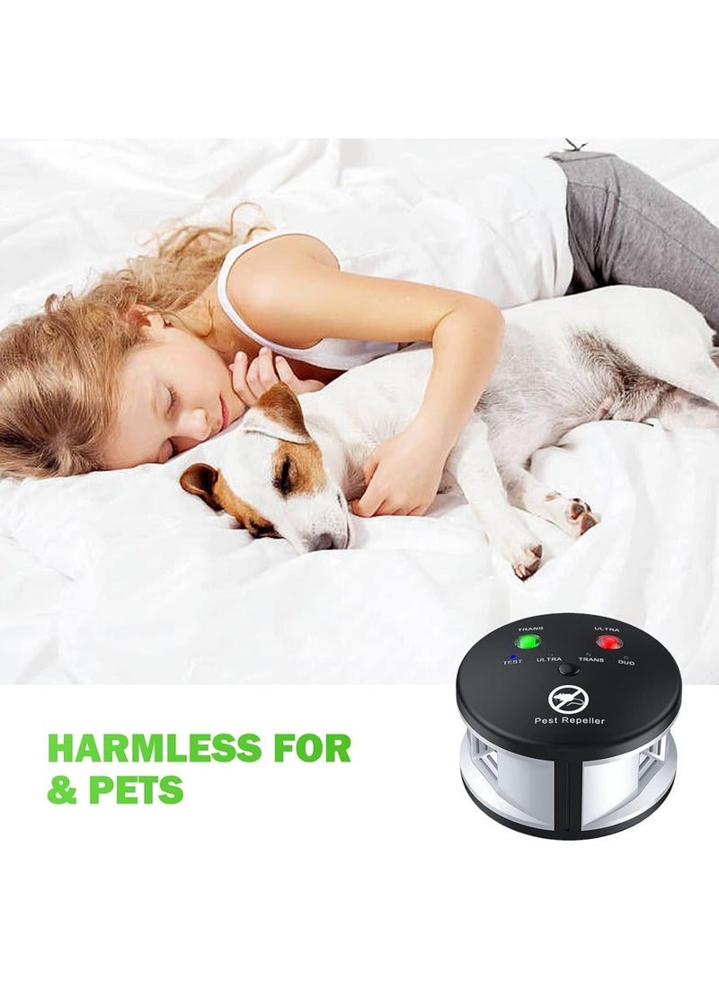 عام مزيل حشرات بالموجات الفوق صوتية، مزيل سنجاب بزاوية 360 درجة، منعش حشرات ضغطي 3 في 1، مزيل إلكتروني للحشرات لمنع السنجاب، الفئران، الجرذان، القوارض، للاستخدام داخل المنزل. - Image 5