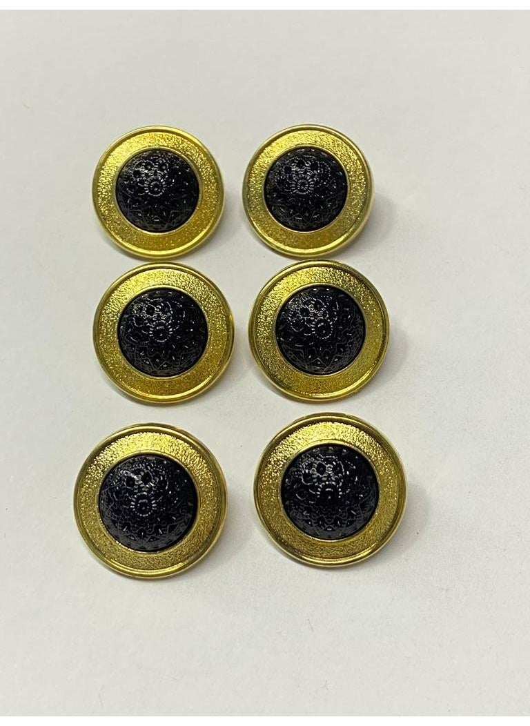Karan Tuhafiye Karan Haberdashery Trench Coat and Vest Button, Plastic Gold and Frame 6-2 cm  - Image 1