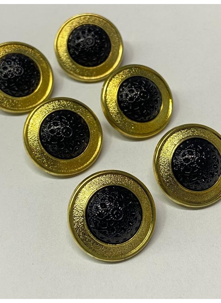 Karan Tuhafiye Karan Haberdashery Trench Coat and Vest Button, Plastic Gold and Frame 6-2 cm  - Image 2