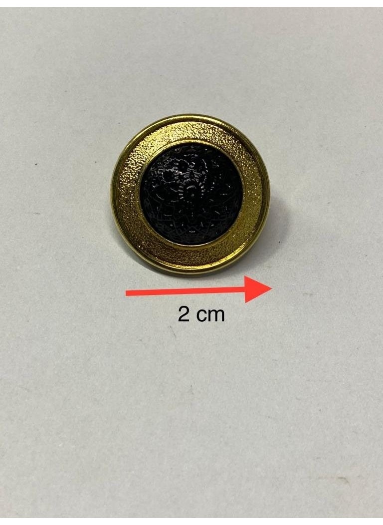 Karan Tuhafiye Karan Haberdashery Trench Coat and Vest Button, Plastic Gold and Frame 6-2 cm  - Image 3