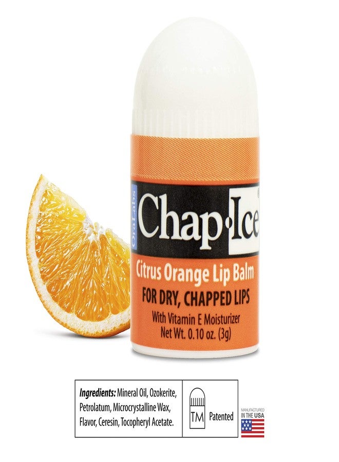 Chap Ice تشاب-آيس® | عبوة ميني بلسم شفاه متنوعة تحتوي على 12 قطعة و 1 سلسلة مفاتيح بلسم شفاه مع مشبك دوار | صنع في الولايات المتحدة الأمريكية | 4 نكهات - كرز، برتقال حمضي، كيوي ليمون، وشمع العسل (0.10 أونصة/3 جرام لكل واحدة) - Image 3