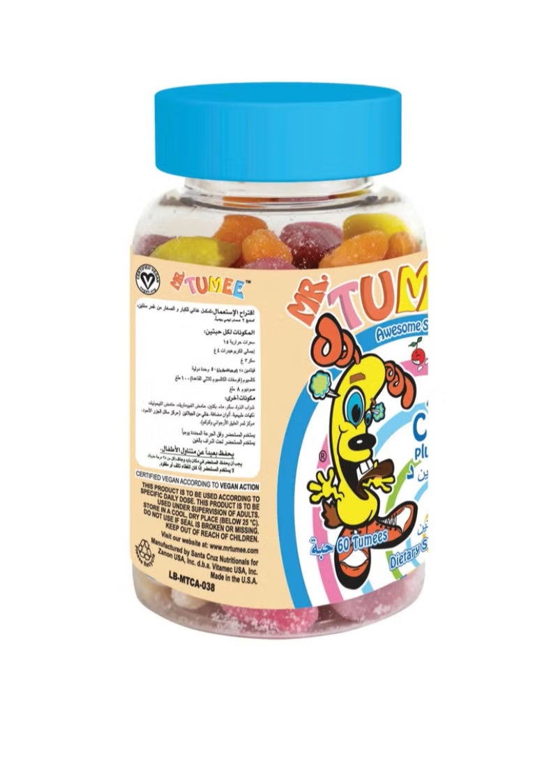 MR.TUMEE Mr. Tummy Calcium with Vitamin D Chewable Tablets 60 Tablets - Image 2