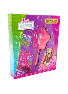 RMS Barbie Extra Customize Your Own Hair Brush – Diy Hair Brush Kit With Gems, Pearls, And Stickers  - Image 1