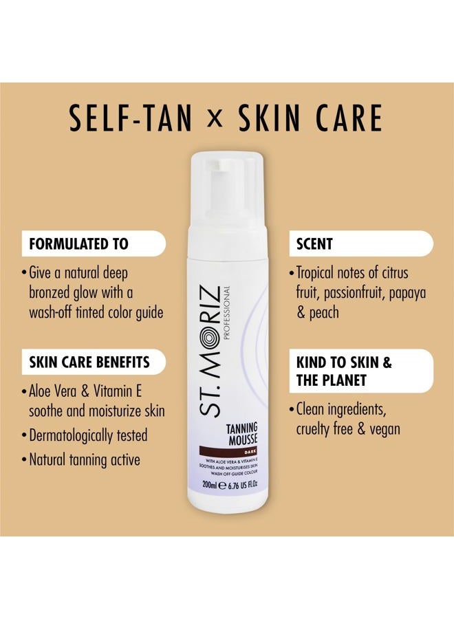 St. Moriz St Professional Instant Tanning Mousse With Aloe Vera, Vitamin E, Fast Drying Vegan Fake Tan, Dark (200Ml) - Image 2