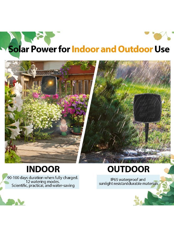 Automatic Solar Drip Irrigation System, Easy to Install, Compatible with Pots, 12 Watering Modes and Anti-Siphon Device (Compatible with 10 Pots, 12 Watering Modes) - Image 4