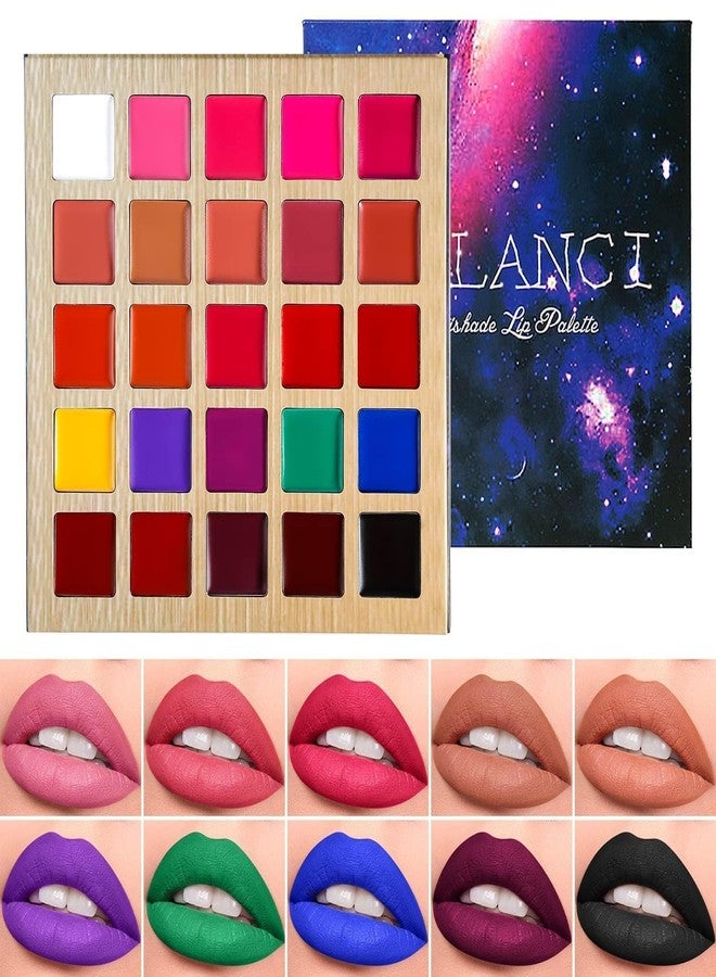 MagicHuda Lip Makeup Palette, #Delci Long Lasting Wear Lip Care Moisturizing Lipstick Set,Pigmented Festival Halloween Body Face Paint 25 Colors, Makeup For Girl/Women/Kids-All Skin - Image 1