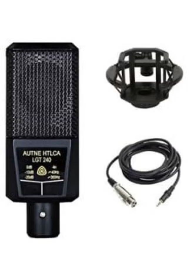 LGT240 Condenser Microphone Studio Cardioid Directional Audio Recording Mic – High-Performance for PC, Computer, Video Camera, Camcorder, Live Broadcast, Dance Studio & Audio Recording – Clear Sound, Professional Quality, Ideal for Content Creators & Podcasters