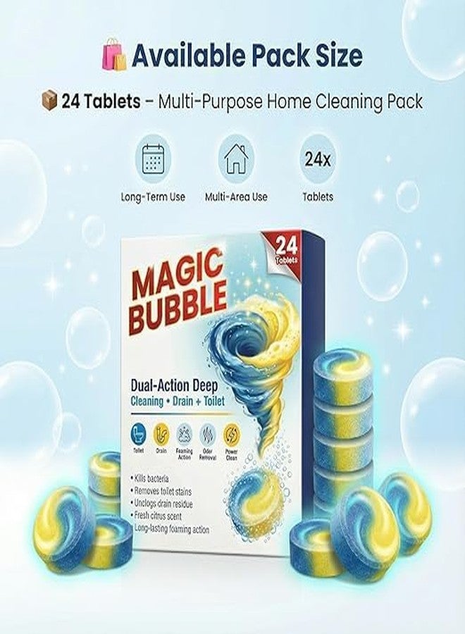ELOXA Magic Bubble Drain & Toilet Cleaning Tablets | Dual-Action Deep Clean with Powerful Foaming | Removes Odor, Stains & Buildup | Fresh & Clean Toilets and Drains (1, 300 g) - Image 4