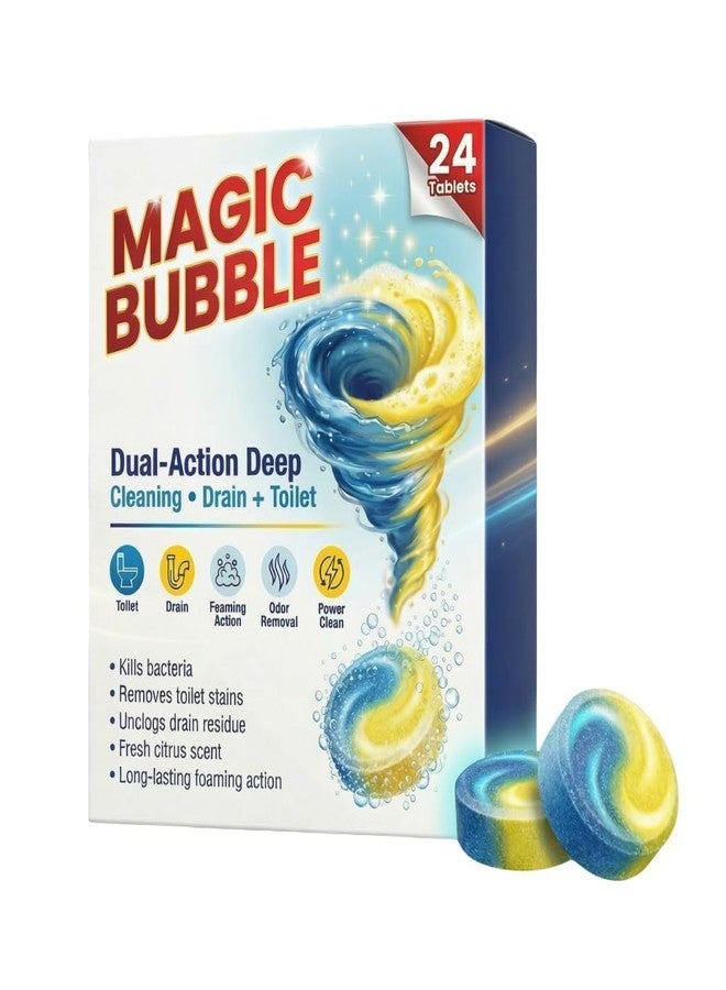 ELOXA Magic Bubble Drain & Toilet Cleaning Tablets | Dual-Action Deep Clean with Powerful Foaming | Removes Odor, Stains & Buildup | Fresh & Clean Toilets and Drains (1, 300 g) - Image 1