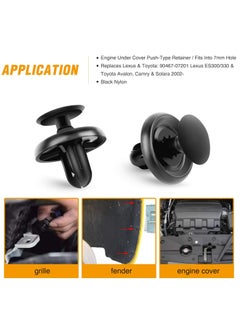 Bukela 100pcs Fender Flare Clips Compatible for Toyota 4Runner FJ Cruiser Highlander RAV4 Tacoma, Replace 75495-35010 75397-35010  - Image 5