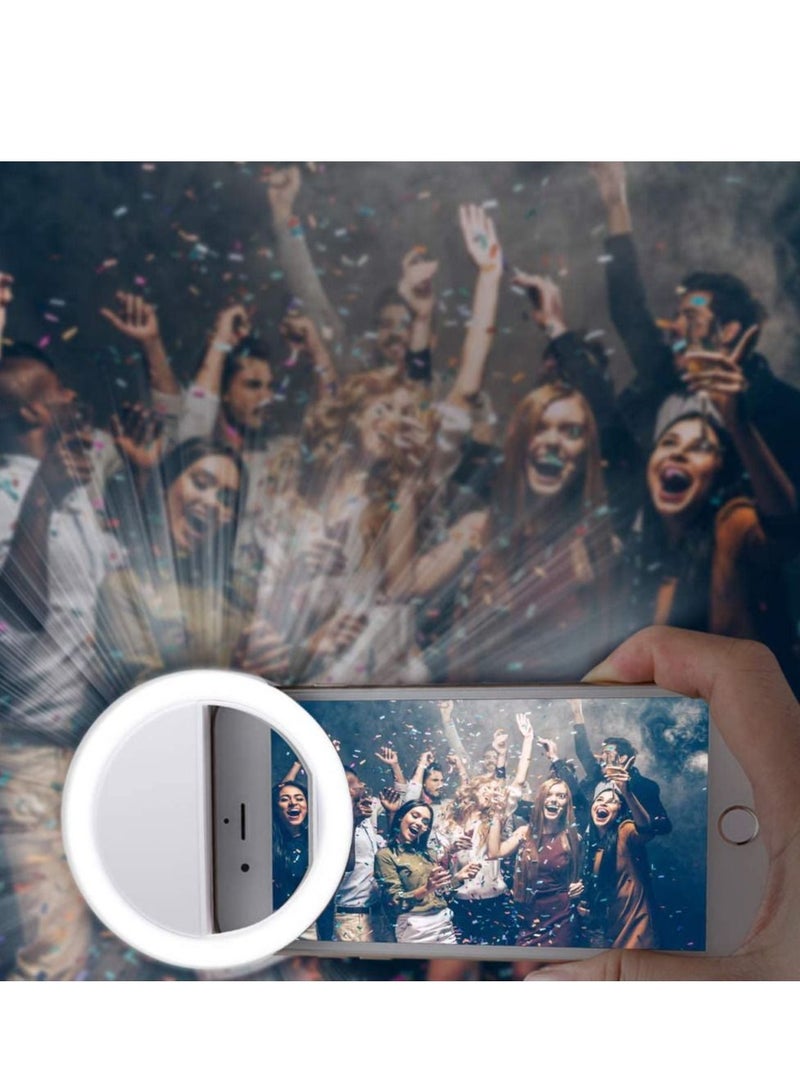 Portable Clip on Ring Selfie Light Flash with 36 Rechargeable LED for Phone Laptop iPad Photography Camera Video  - Image 2