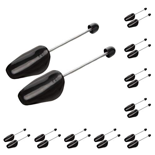 ZJHSXDR 10 Pairs Plastic Shoe Tree Stretcher Shaper for Men (Black) - Image 1
