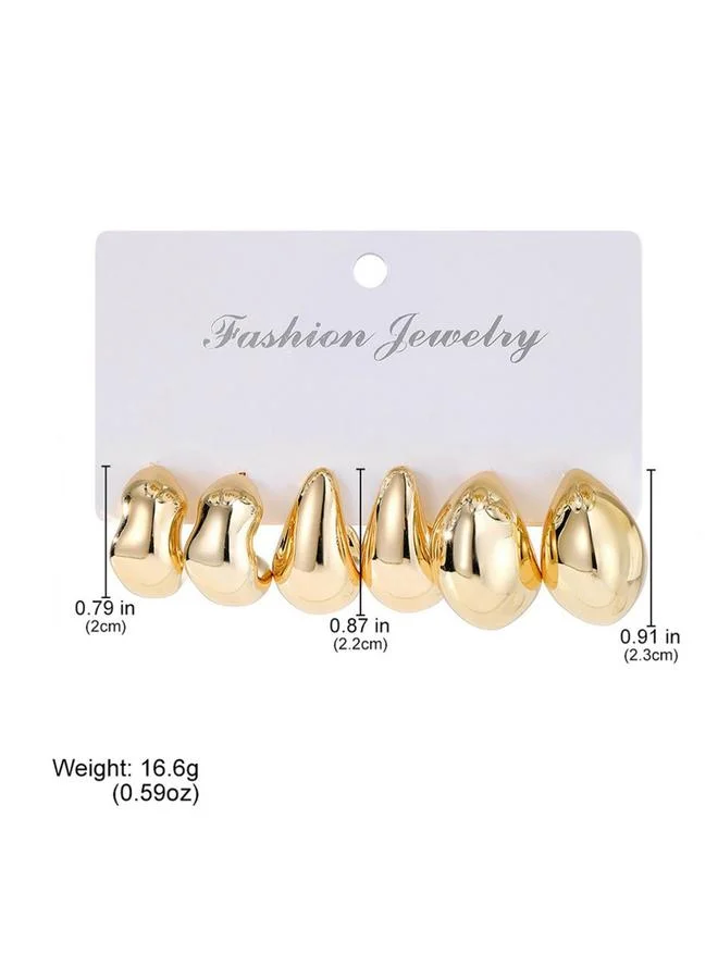 Take Two Pack of 3 - Gold Hoop Earrings