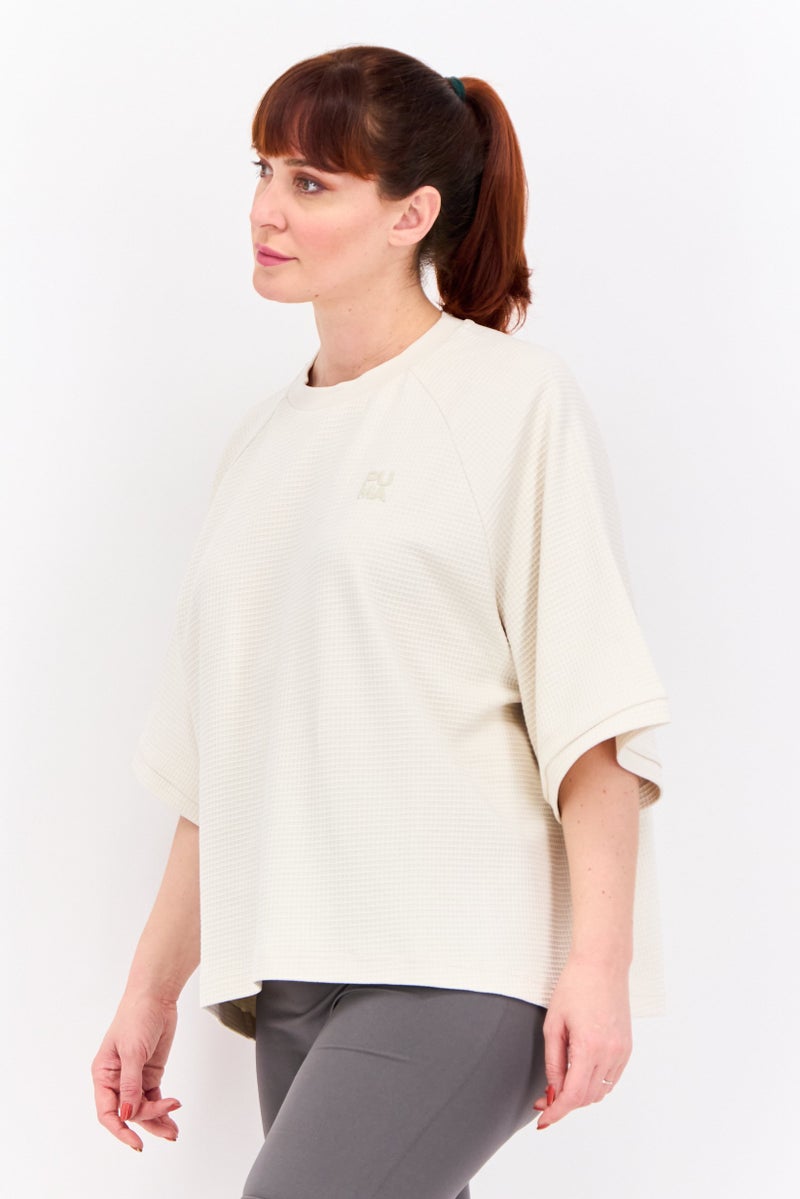 PUMA Women Sportswear Fit Short Sleeves Outdoor Top, Off White - Image 3