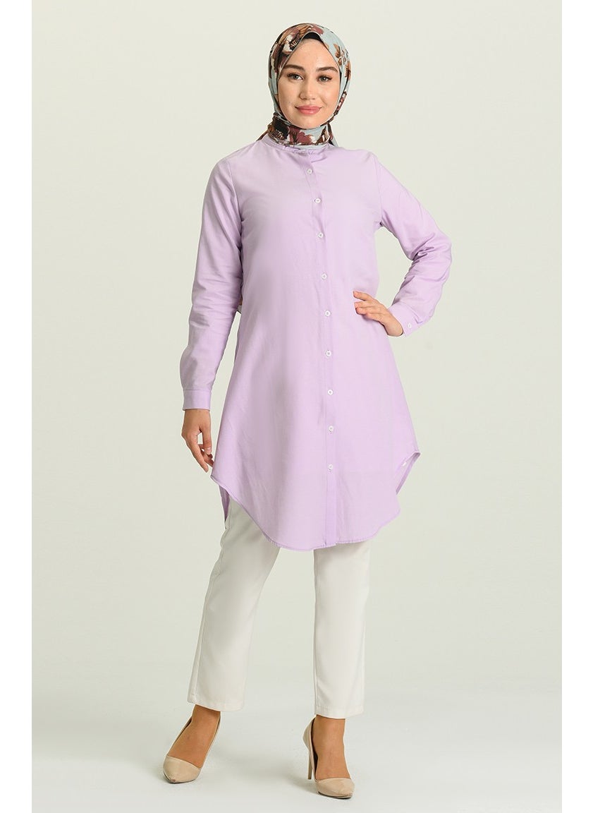 Sefa Merve Judge Collar Tunic 6475-17 Lilac  - Image 1