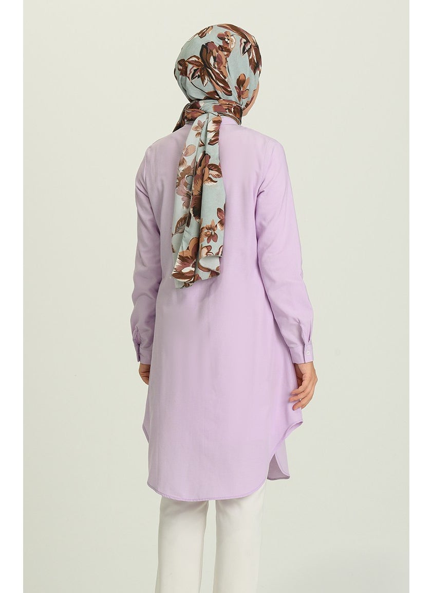 Sefa Merve Judge Collar Tunic 6475-17 Lilac  - Image 3