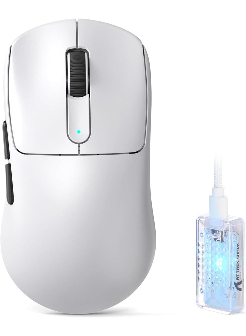 هجوم القرش ماوس ألعاب لاسلكي V5 خفيف الوزن للغاية 53 جرامًا، مستشعر بصري PAW3950MAX بدقة 42 ألف نقطة في البوصة، وحدة تحكم دقيقة Nordic 52840، 20000 إطار في الثانية، معدل استطلاع 8 كيلو هرتز، مستقبل LED، اتصال ثلاثي الأوضاع BT/2.4G/سلكي، بطارية قابلة لإعادة الشحن 500 مللي أمبير في الساعة - Image 1