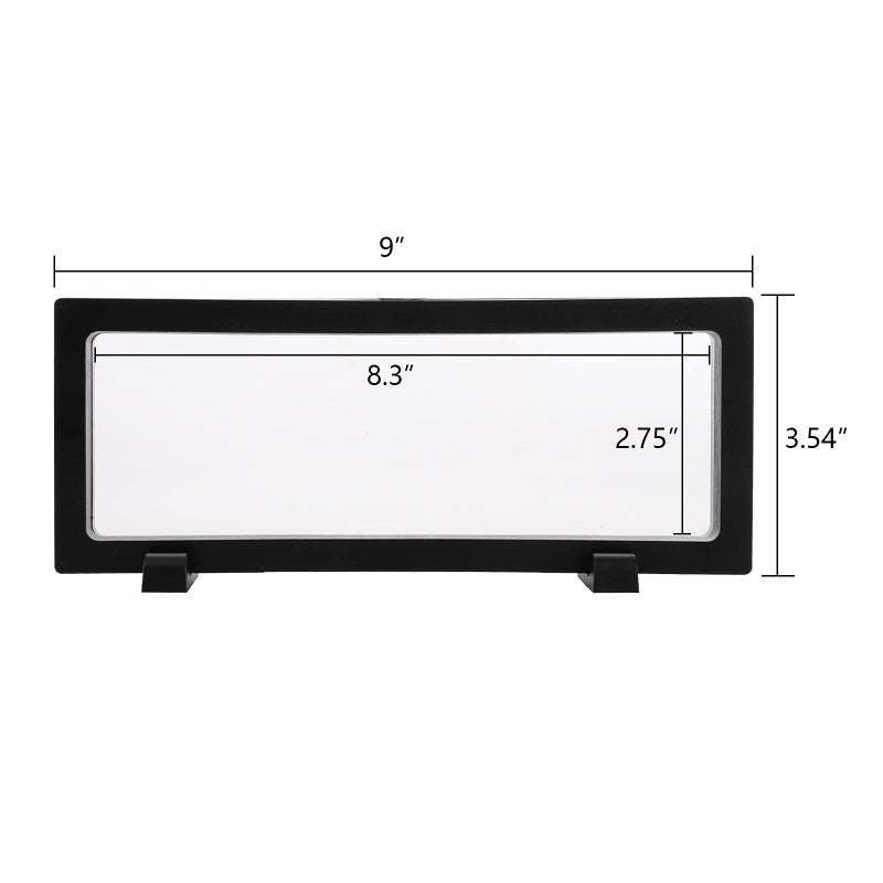 Dicunoy Dicunoy 6 PCS 3D Floating Display Case, Coins Display Stand Holder for Jewelry, Large Suspension Money Frame Box for Dollar Bill, Medallions, Fossils, Rocks, Stamps, 9" x 3.54" x 0.75"  - Image 2