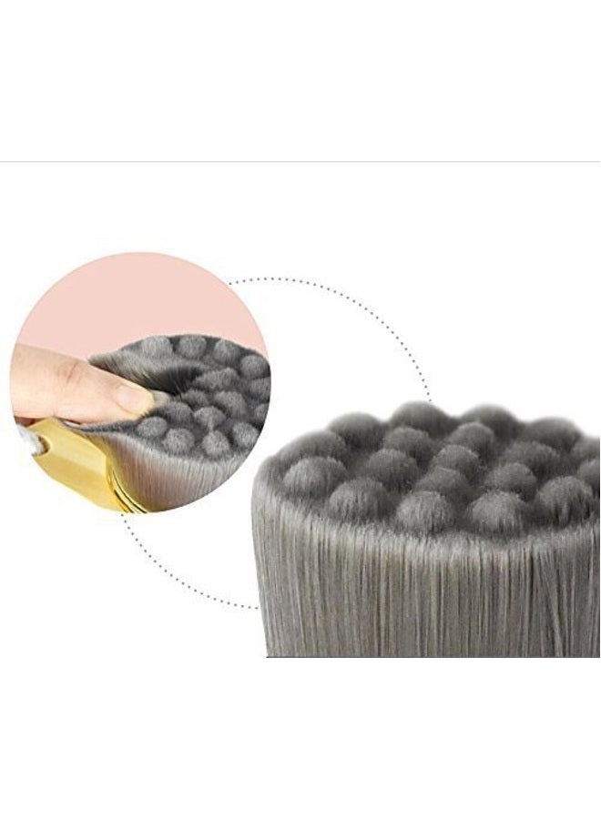 Rosette Hair Bamboo Charcoal Fibre Face Brushes Soft Facial Cleanser Facial Skin Care Tool pore cleaner Exfoliate Brush Bamboo Handle (grey) - Image 5