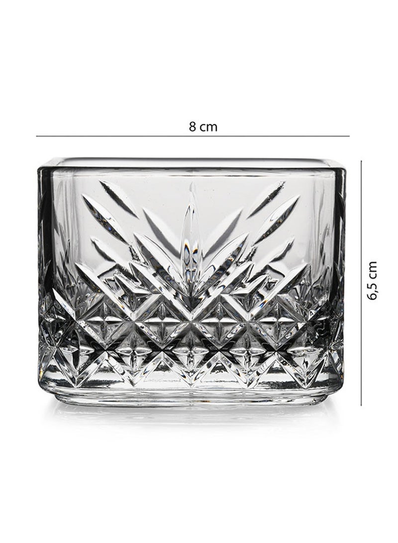 مجموعة من 6 أوعية تقديم زجاجية - شكل مربع | أوعية تقديم المطبخ، أوعية تقديم جميلة للحلوى والفشار والفواكه والوجبات الخفيفة والآيس كريم - Image 5