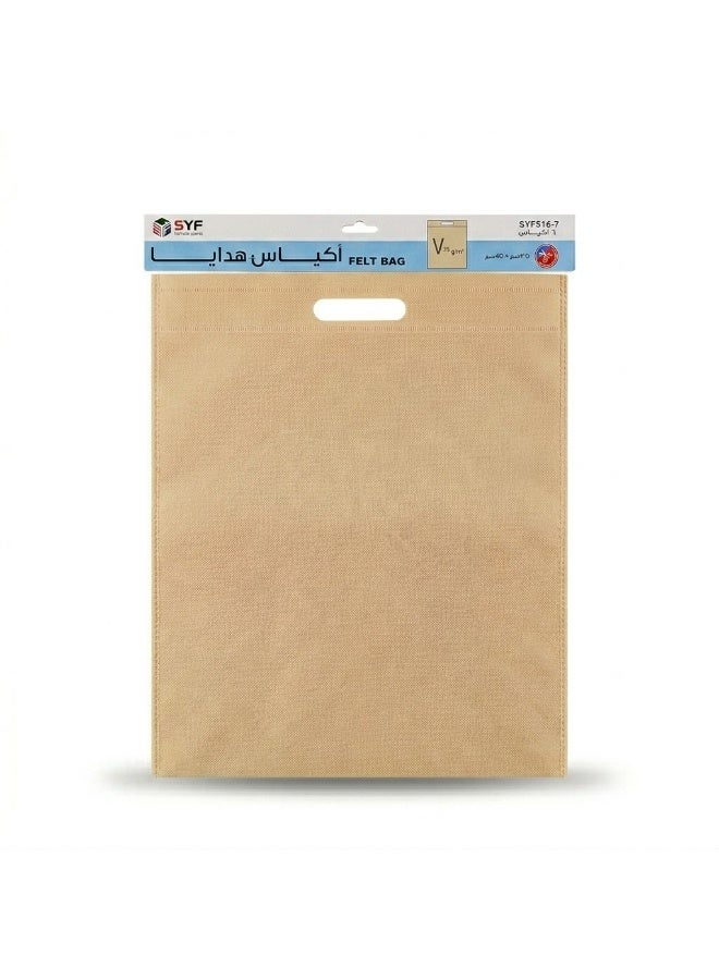 Felt Bag 39*30 Cm 8P  Beige