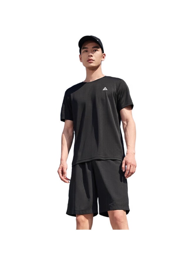 PEAK Sports Set For Men, Summer Running Sports Casual Badminton Outfit, Breathable Two-Piece Short-Sleeve Shorts For Men, Df142001 - Image 3