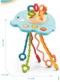 Generic Baby Puzzle Fun Finger Draw Toy Pressing Enlightenment Early Education Octopus Lala Toy-Color:Little Elephant Lala Lemi Beige/bag  - Image 1