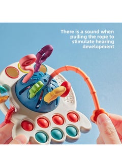 Generic Baby Puzzle Fun Finger Draw Toy Pressing Enlightenment Early Education Octopus Lala Toy-Color:Little Elephant Lala Lemi Beige/bag  - Image 5