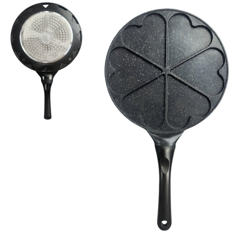 Aluminum Alloy Multi-Hole Egg Frying Pan – Non-Stick Barbecue Plate 27cm - Image 1
