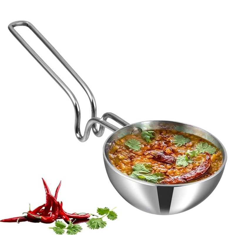 Vinod Triply Stainless Steel Tadka Pan Large - 300 ml (11 cm), Balance Design Handle, Vagar Pan for Spice Tempering/Seasoning, Chauk Tadka Pan Induction Base - 5 Year Warranty - Image 1