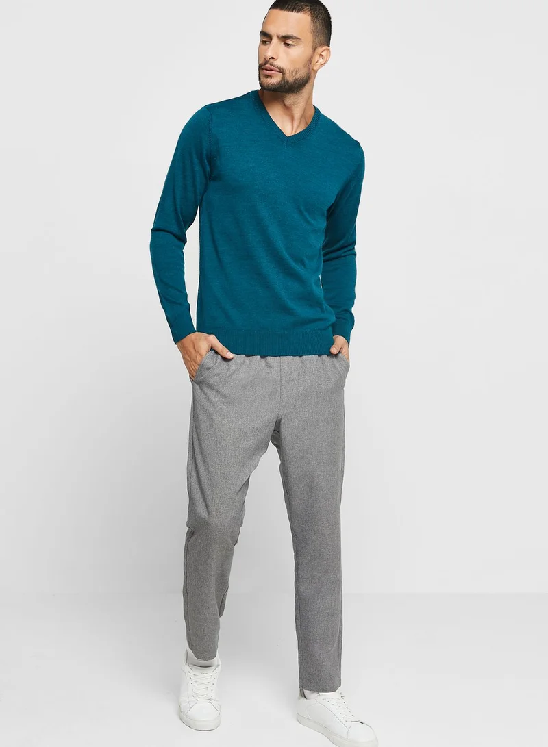Robert Wood Wool V Neck Sweater