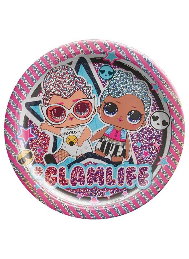 Amscan Lol Surprise Together 4 Eva Prismatic Multicolor Paper Plates (Pack Of 8) 7" Perfect For Theme Days Birthdays & Celebrations - Image 1