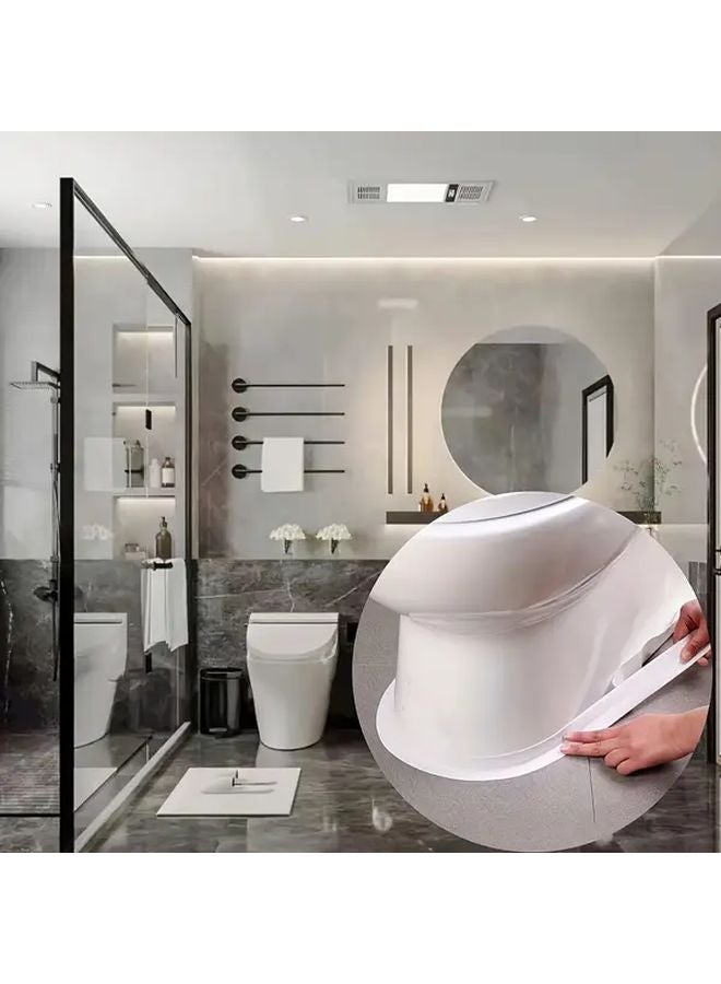 شريط تسرب PVC ثقيل مقاوم للماء ذاتي اللصق 196 85 بوصة قطعة واحدة للحمام حوض المطبخ حوض الاستحمام - Image 2