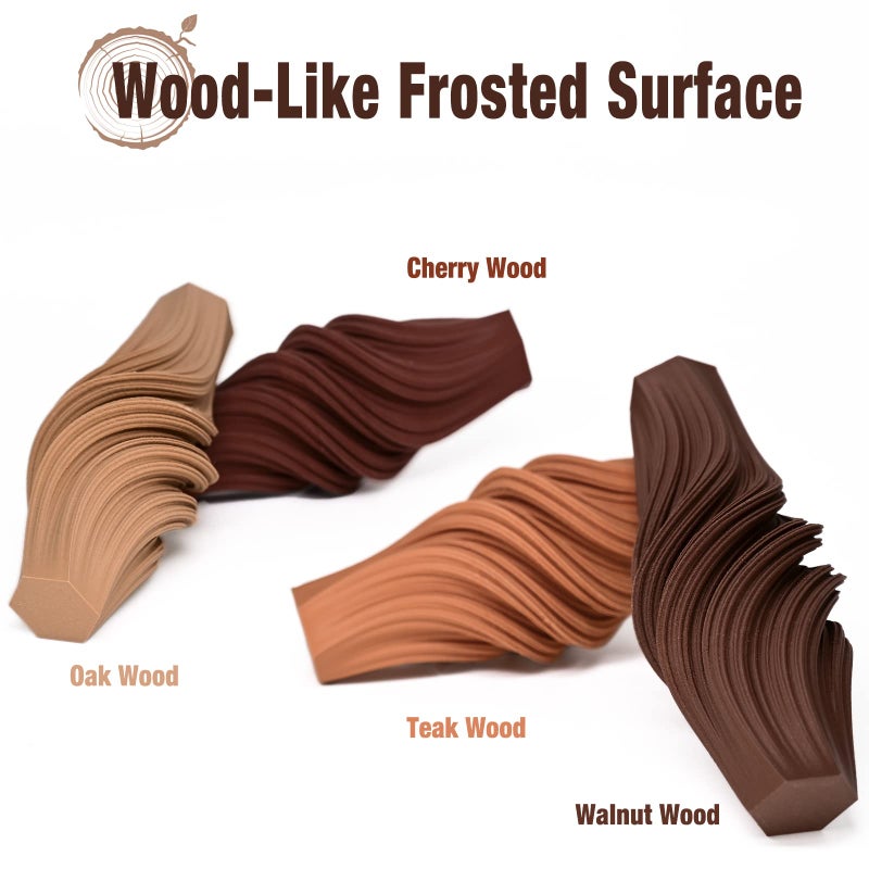 OVVNYXE OVV3D Wood 3D Printer Filament Bundle, Wood PLA Filament 1.75mm Bundle, Add More Than 30% Real WoodFiber, Walnut, Oak, Cherry, Teak, 1.75 PLA Filament 3D Printing Filament, 200g X 4 Pack - Image 3