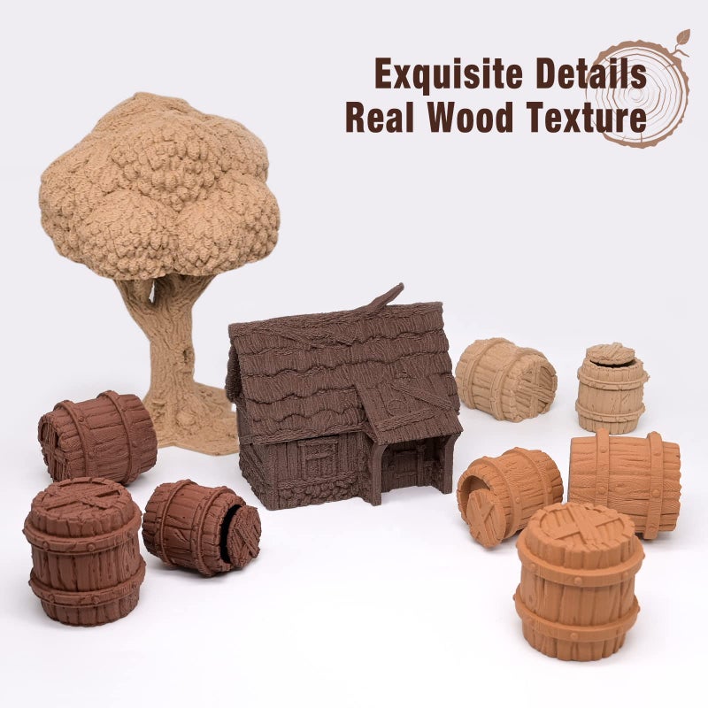OVVNYXE OVV3D Wood 3D Printer Filament Bundle, Wood PLA Filament 1.75mm Bundle, Add More Than 30% Real WoodFiber, Walnut, Oak, Cherry, Teak, 1.75 PLA Filament 3D Printing Filament, 200g X 4 Pack - Image 4