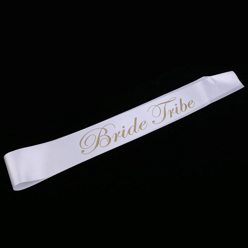 klarako 10pcs/lot White Gold Hens Party Night Do Sash Bride Tribe Sashes Accessory Wedding Bridal Shower Gifts 78 x 10cm - Image 4