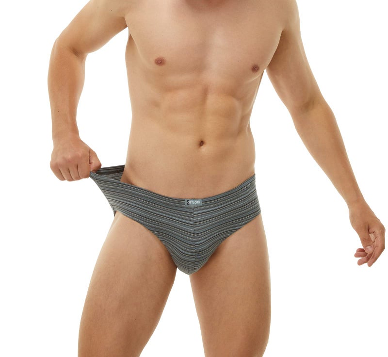KNITLORD Men's Underwear bamboo viscose Breathable Soft Lightweight Mid/Low Rise Briefs 3 Pack (M) - Image 4