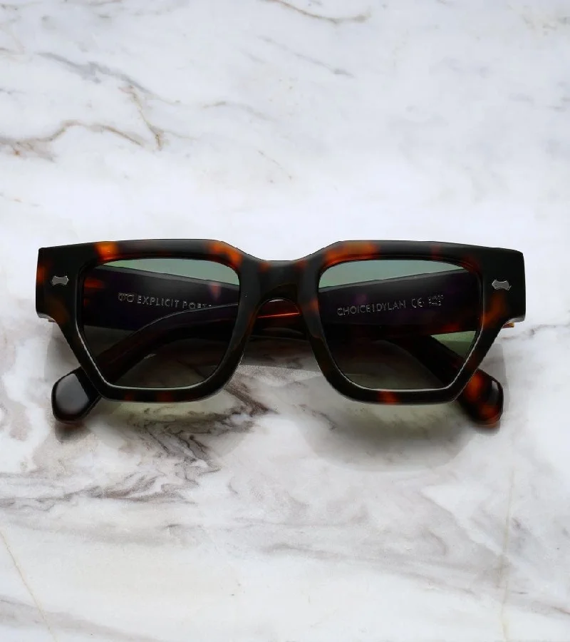  اكسبليست باوتس نظارات شمسية أنيقة للجنسين من ديلاين باللون الأخضر والسلحفاة