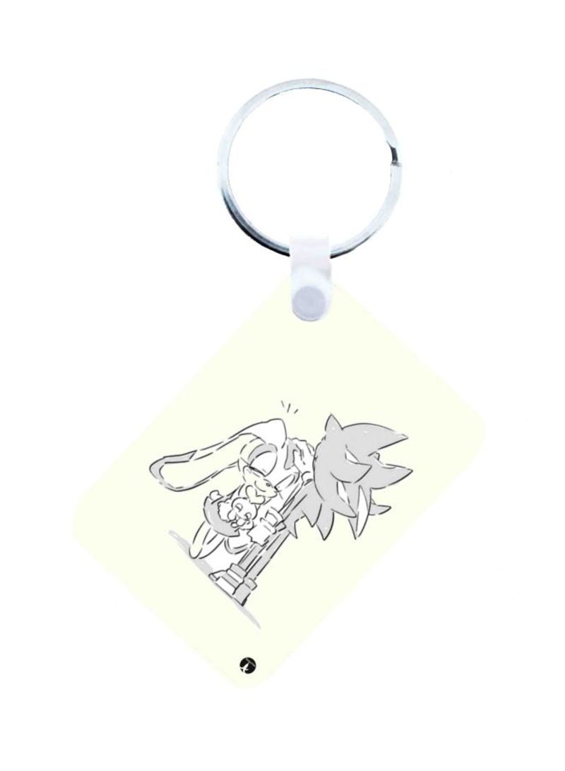 RKN Sonic Printed Keychain Grey