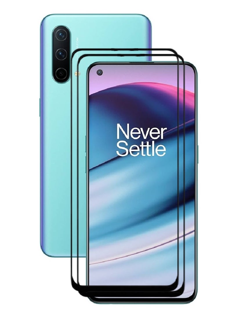AINA 2 Pieces Tempered Glass Screen Protector 5D Designed For OnePlus Nord CE 5G Full Glue Edge to Edge Full Screen Coverage And Bubble Free - Image 1