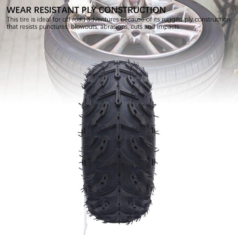 clever 14x5.00-6 Tubeless Tire 6 Inch Wear Resistant Ply Construction - Long Lasting Rubber Compound Off Road Tubeless Tire for ATV UTV Golf Cart Mini Bike - Image 5