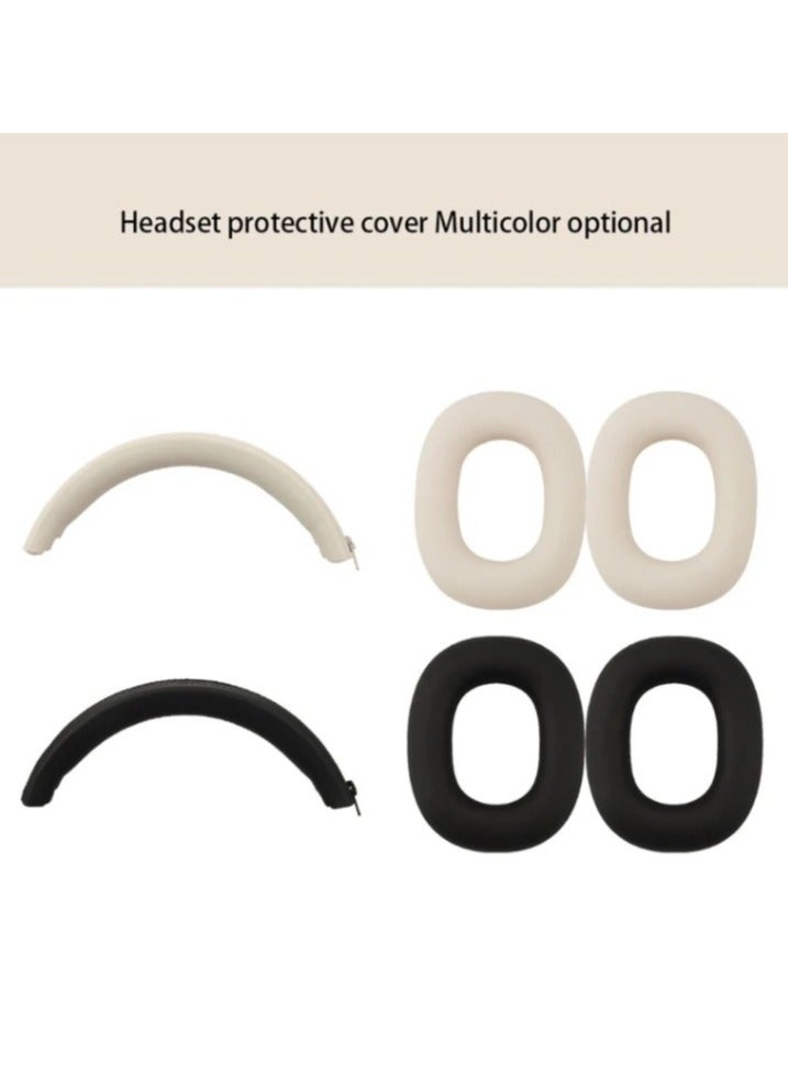 Replacement Headphone Headband Cushion Protective Cover Protector/Silicone Earphone Cushion Earpads for H1i-off-white  - Image 3