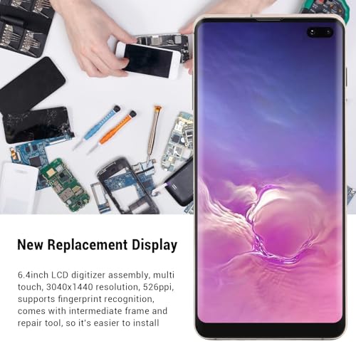 Bewinner ​for S10 Plus G975F G975U G975W G975A 6.4inch LCD Screen Touch Assembly with Frame Original Size, Phone Digitizer Screen Replacement Kit - Image 4