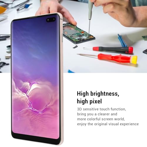 Bewinner ​for S10 Plus G975F G975U G975W G975A 6.4inch LCD Screen Touch Assembly with Frame Original Size, Phone Digitizer Screen Replacement Kit - Image 3