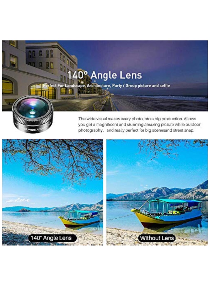 erorex 11 in 1 Phone Camera Lens Kit - Wide Angle Lens & Macro Lens+Fisheye Lens/ND32/kaleidoscope/CPL/Color Lens Compatible with iPhone Samsung Sony and Most of Smartphone - Image 3